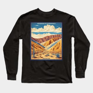 Quebrada de Humahuaca Argentina Vintage Tourism Poster Long Sleeve T-Shirt